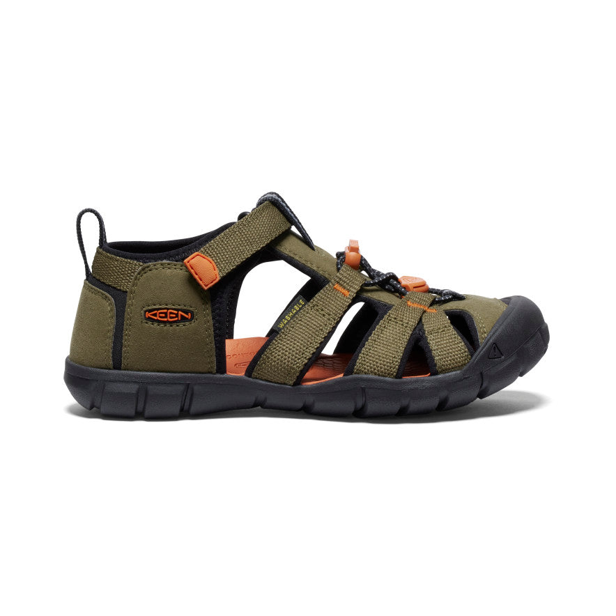 Kids' Seacamp II CNX Sandal Dark Olive/Gold Flame