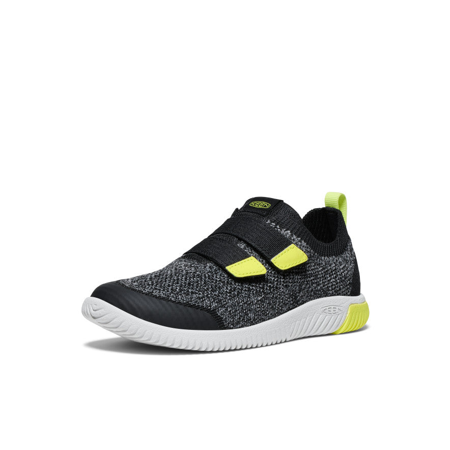 Kids' KNX Knit Double Strap Sneaker Black/Evening Primrose - Image 3