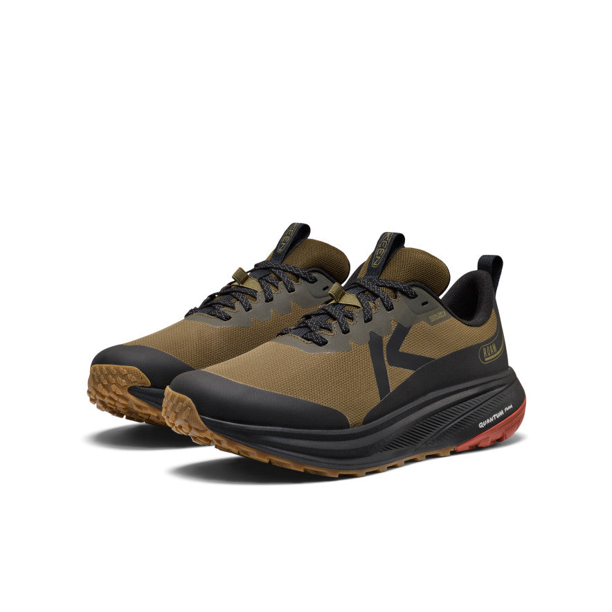 Men's Roam Waterproof Trail Running Shoe Dark Olive/Burnt Brick - Image alt 2