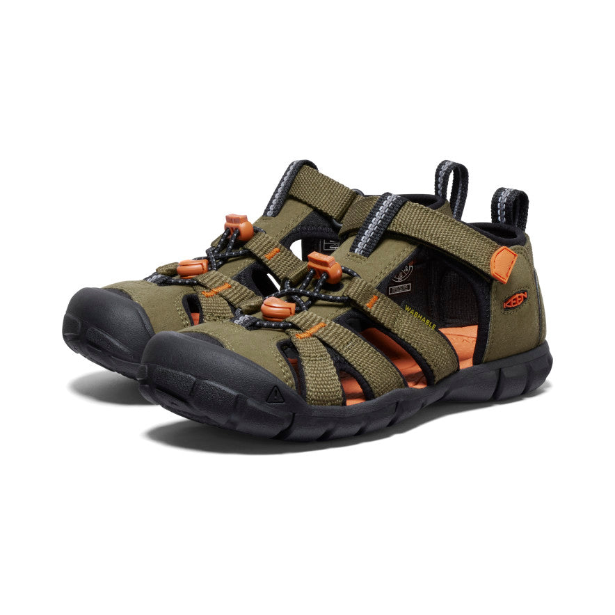 Kids' Seacamp II CNX Sandal Dark Olive/Gold Flame - Image 2
