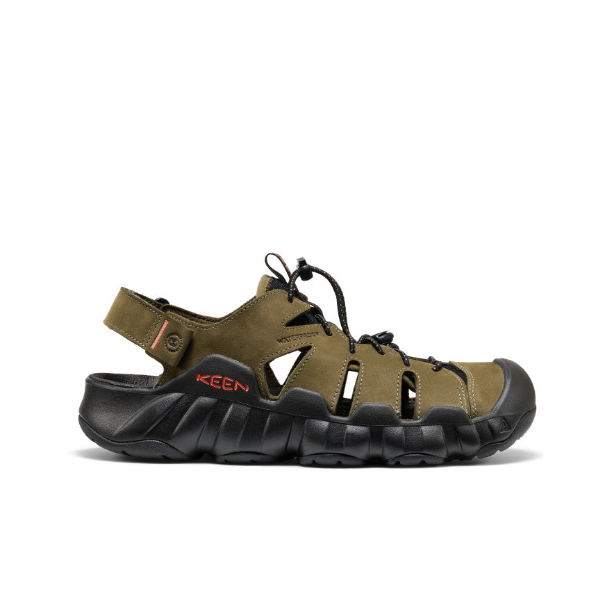 Men's Hyperport Fisherman Leather Sandal Dark Olive/Black - Image alt 1