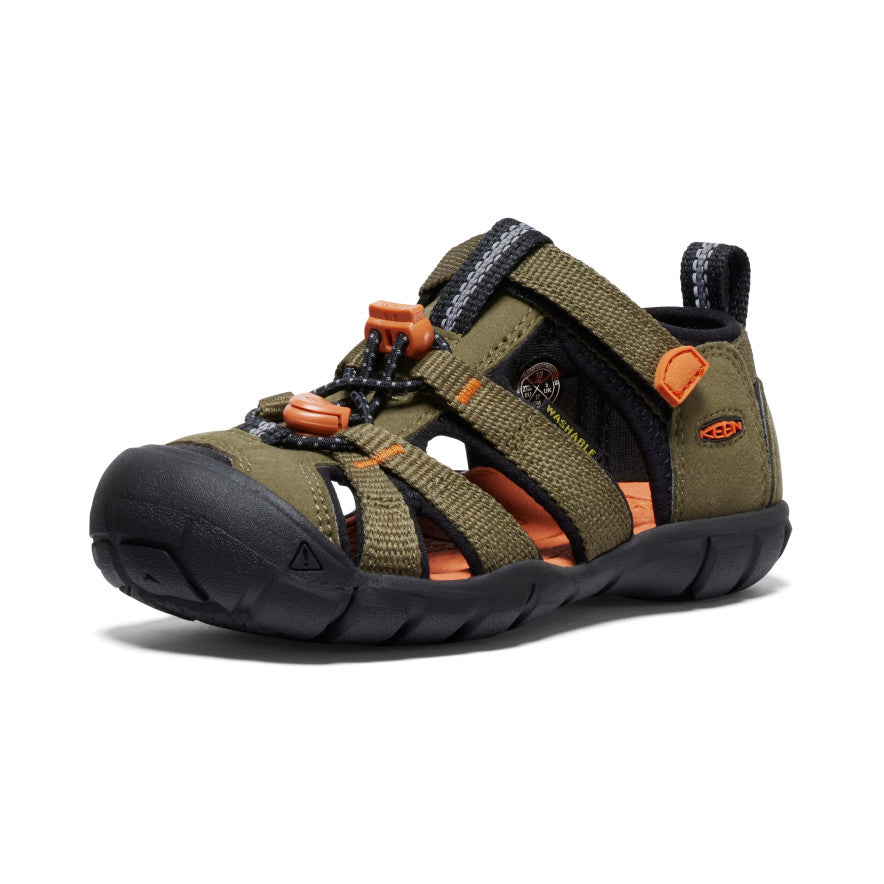 Kids' Seacamp II CNX Sandal Dark Olive/Gold Flame - Image alt 3