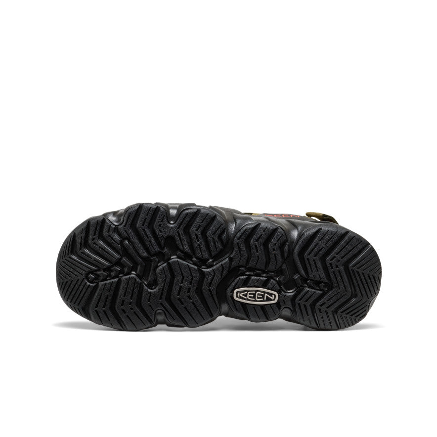 Men's Hyperport Fisherman Leather Sandal Dark Olive/Black - Image alt 6