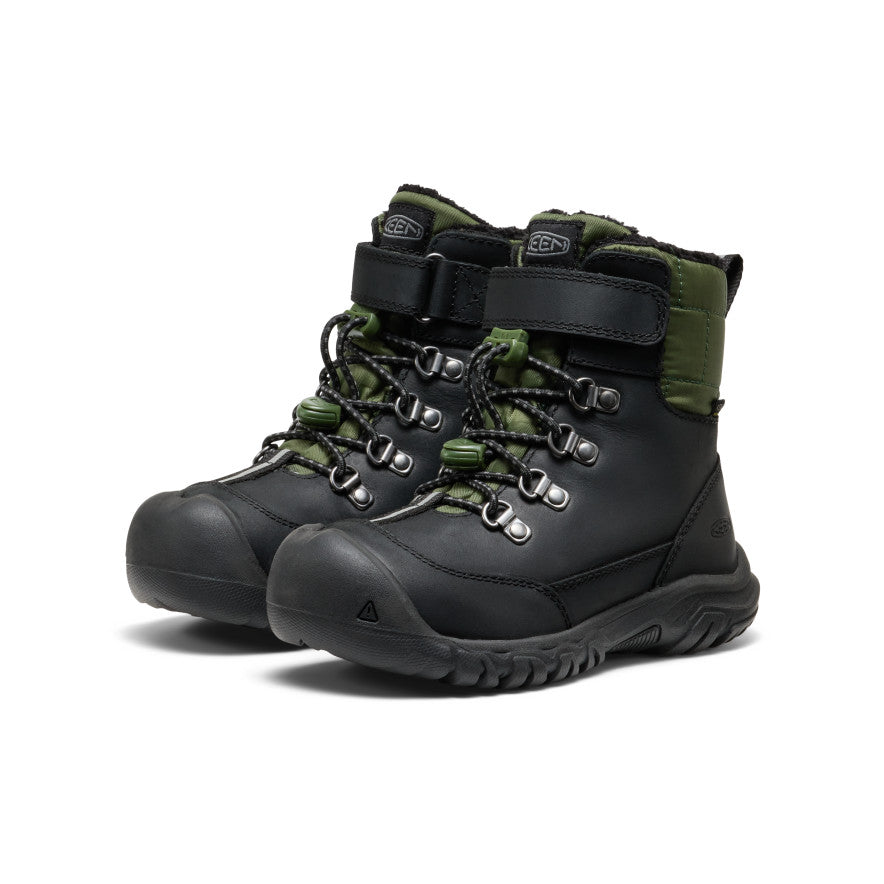 Kids' Kanibou Waterproof Winter Boot Black/Bronze Green - Image 2