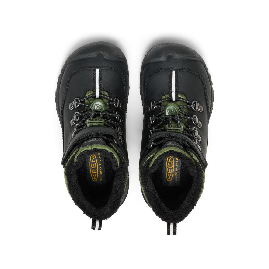 Kids' Kanibou Waterproof Winter Boot Black/Bronze Green - Image 4