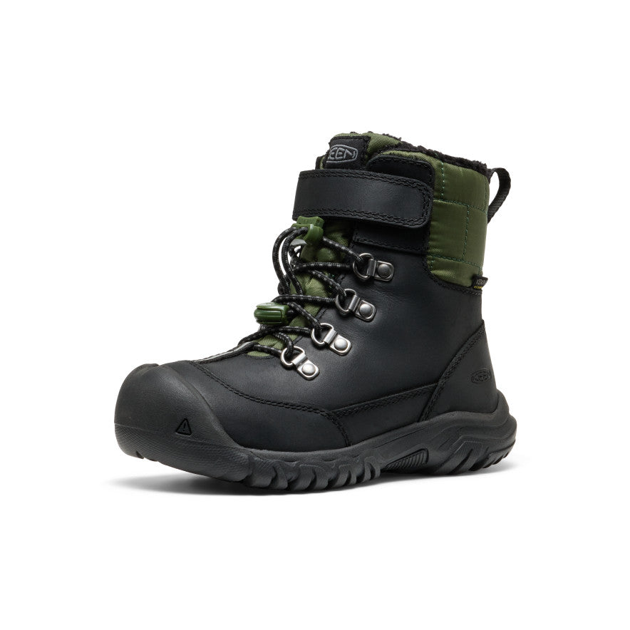 Kids' Kanibou Waterproof Winter Boot Black/Bronze Green - Image 3